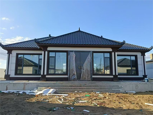 大兴赵村自建别墅外墙水包砂装饰完成！